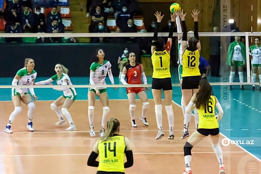 Volleyball professional Anastasia Chalysheva defending